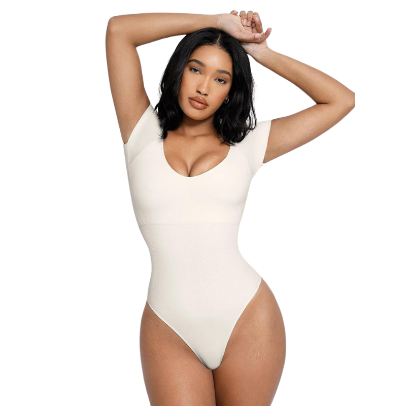Short Sleeve Thong Bodysuit