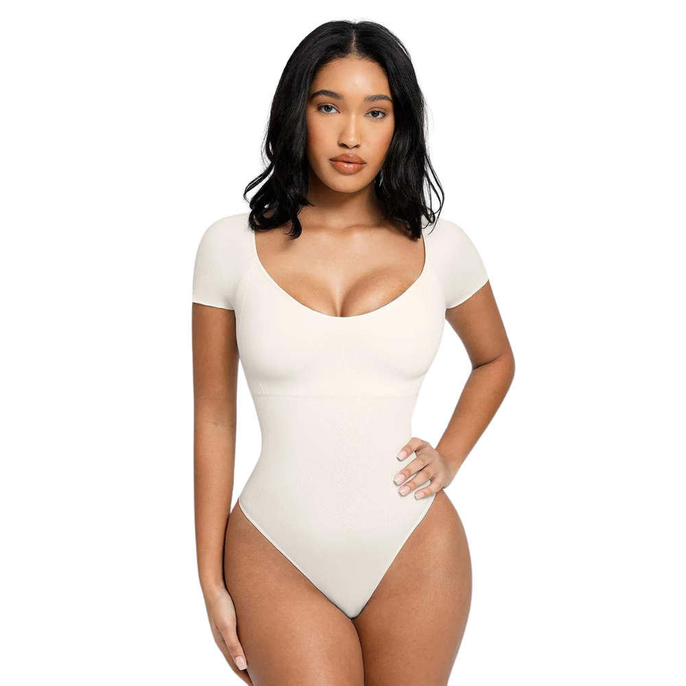 Short Sleeve Thong Bodysuit