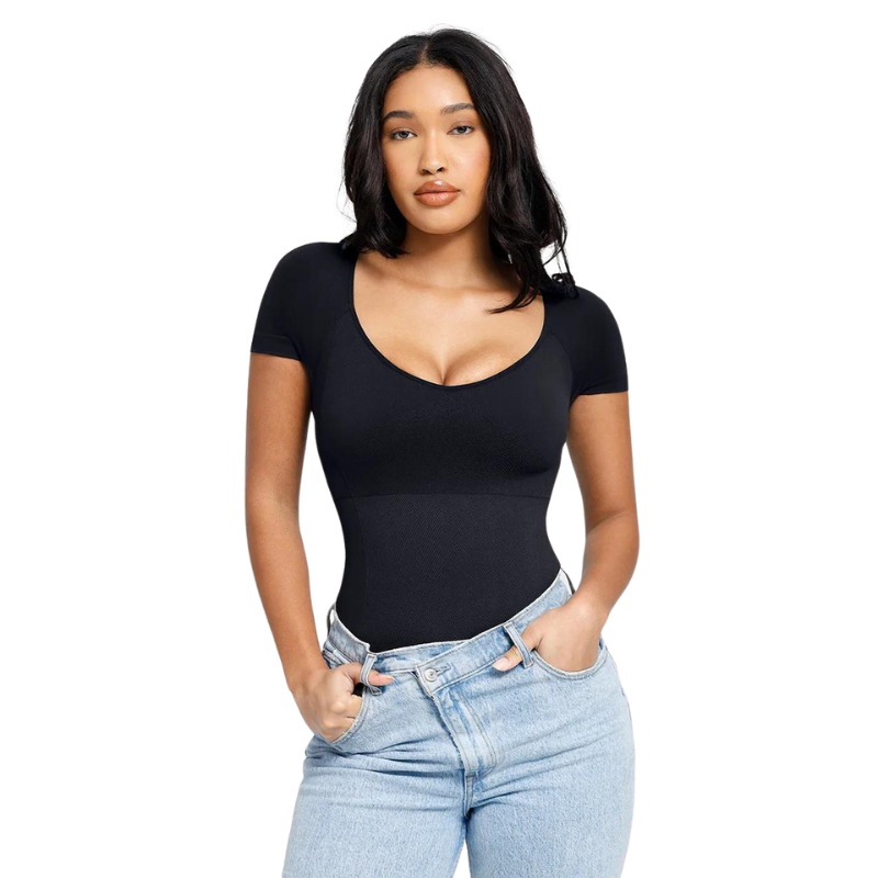 Short Sleeve Thong Bodysuit