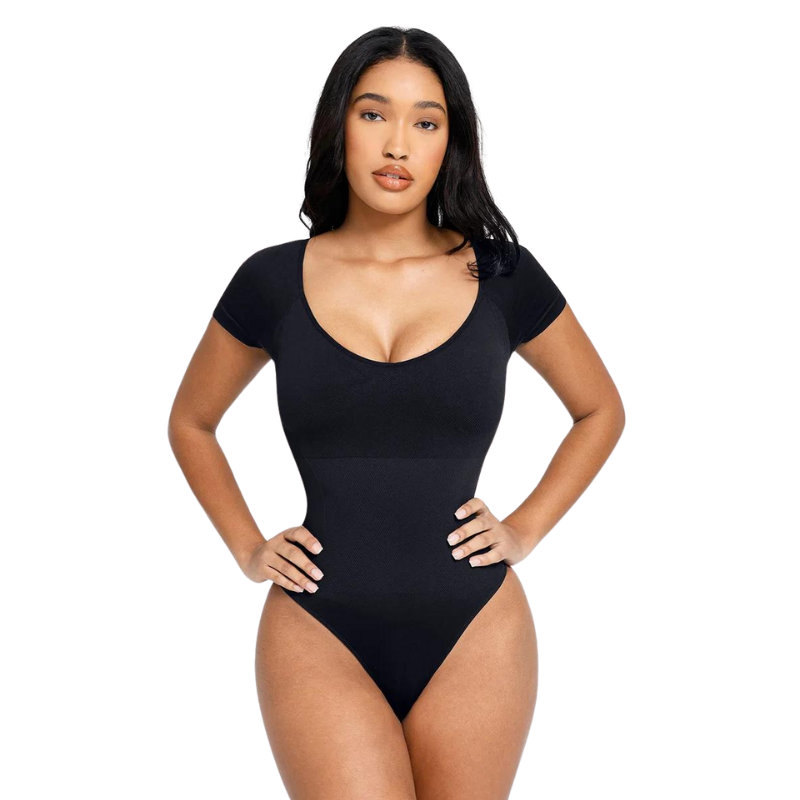 Short Sleeve Thong Bodysuit
