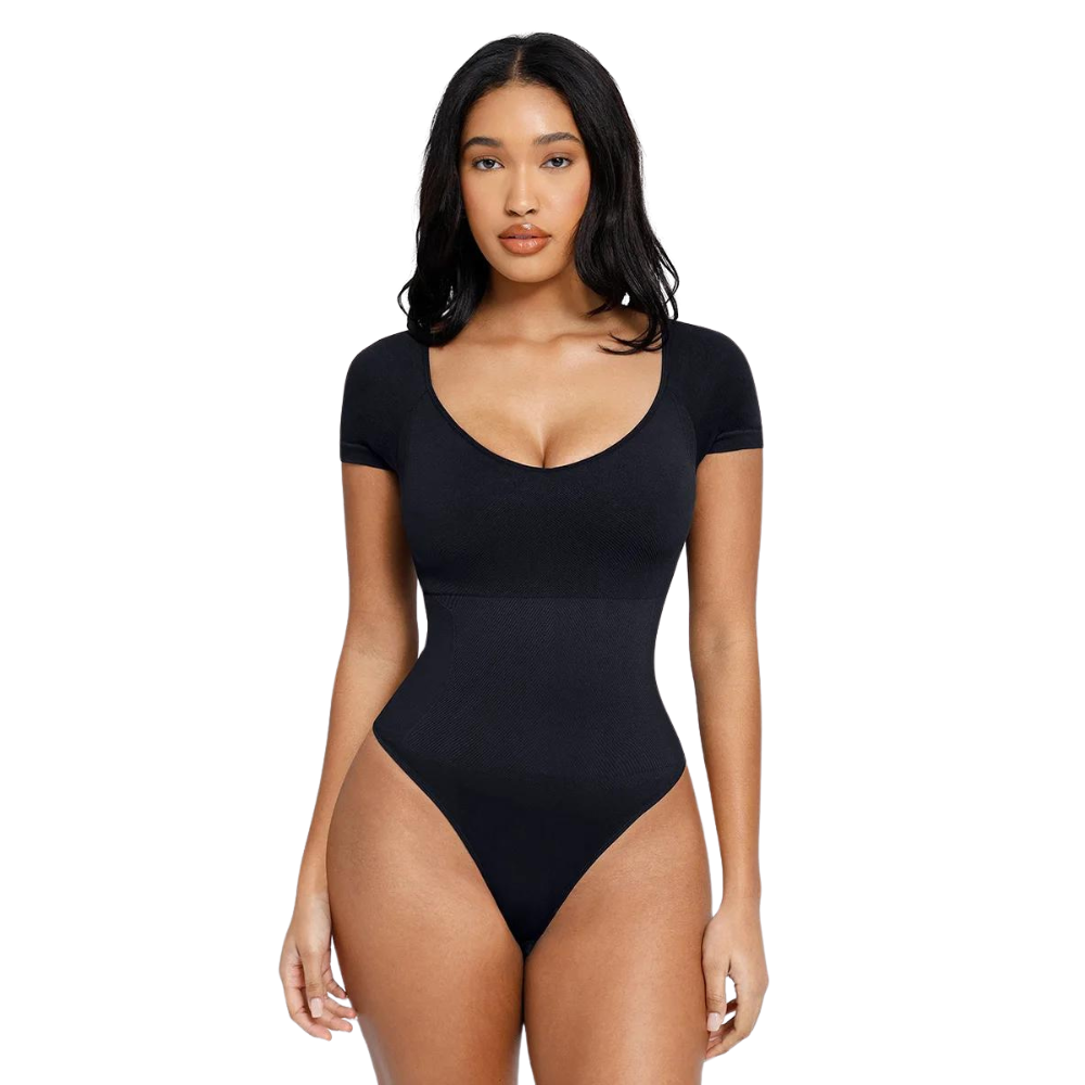 Short Sleeve Thong Bodysuit