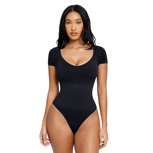 Short Sleeve Thong Bodysuit